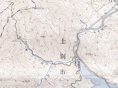 5万分の1地形図「幌加内」（平成8年第2回編集）を約1.2倍に拡大。