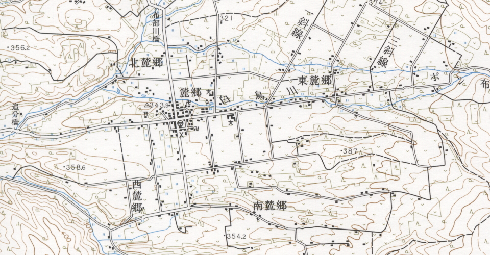5万分の1地形図「西達布」（昭和51年編集）。