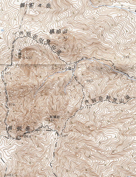 5万分の1地形図「山部」（昭和58年修正）。