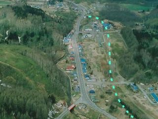 事業該当箇所の航空写真（稚内建設管理部提供）。